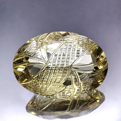 Лот: 21373520. Фото: 1. 34.14 ct. Лимонный Кварц. Бразилия... Драгоценные и поделочные камни