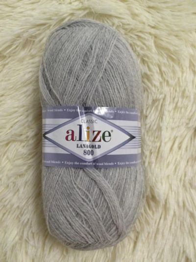 Лот: 8925259. Фото: 1. Пряжа Alize Lanagold 800 49% шерсть... Ткани, нитки, пряжа