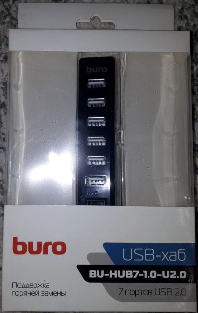 Лот: 25412260. Фото: 1. Новый USB хаб Buro. USB хабы