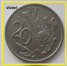 Лот: 16754588. Фото: 1. ЮАР 20 центов 1981 (9). Африка