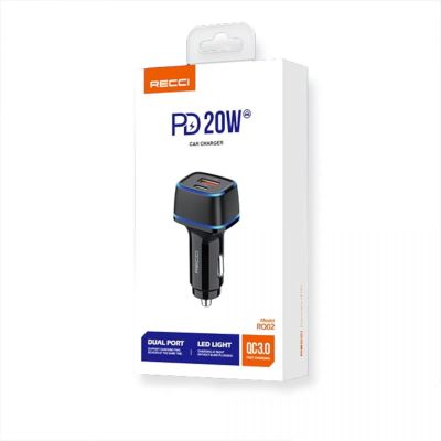 Лот: 22145384. Фото: 1. АЗУ RECCI RQ02 1xUSB-A. 1xUSB-C... Зарядные устройства, блоки питания, адаптеры сетевые для смартфонов