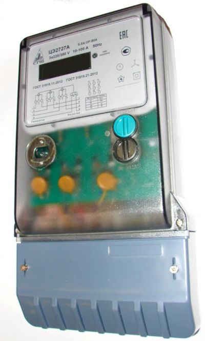 Лот: 25556775. Фото: 1. ЦЭ2727А S.RF.OP.3х230/400В 5-60А... Счётчики электроэнергии