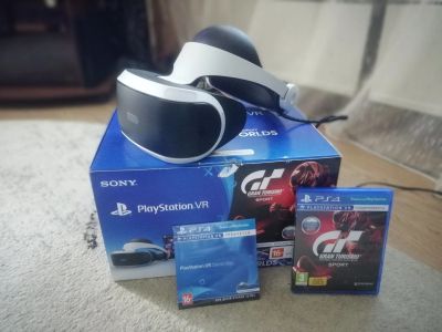 Лот: 12069525. Фото: 1. Шлем VR и камера для PS4 PlayStation... Аксессуары для игровых приставок, консолей, геймпады