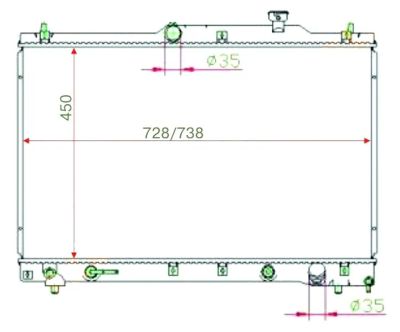 Лот: 3933490. Фото: 1. Радиатор toyota estima 2azfe 2... Двигатель и элементы двигателя
