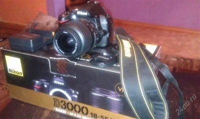 Лот: 2359237. Фото: 1. Зеркалка NIKON D3000 Неисправный. Цифровые зеркальные