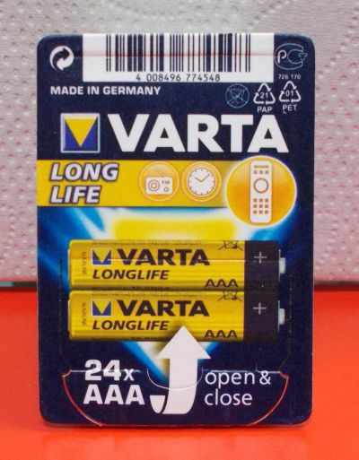 Лот: 5906250. Фото: 1. Элемент питания батарейка Varta... Батарейки, аккумуляторы, элементы питания