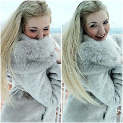 Лот: 5812765. Фото: 1. Шуба мутон - песец. Верхняя одежда