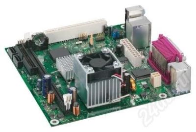Лот: 695558. Фото: 1. Комплект Мать-ITX+512mb DDR2+Винт... Материнские платы