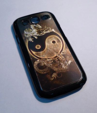 Лот: 4622524. Фото: 1. Накладка 3D "Инь и ян" для Samsung... Чехлы, бамперы
