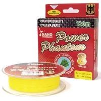 Лот: 5510605. Фото: 1. Шнур Power Phantom 8x Yellow 120м... Леска, блесны, крючки, мормышки