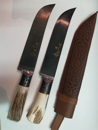Лот: 16552729. Фото: 1. Узбекский нож Пчак (ручка кость... Столовые приборы, ножи