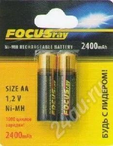 Лот: 257161. Фото: 1. Аккумулятор FOCUSRAY 2400mAh АА... Батарейки, аккумуляторы, элементы питания