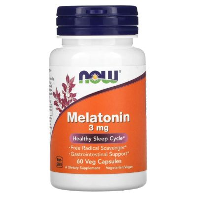 Лот: 18797621. Фото: 1. Melatonin 3 мг. NOW Foods (мелатонин... Спортивное питание, витамины