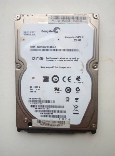 Лот: 14328295. Фото: 1. Жесткий диск 250gb 2.5 Seagate... Жёсткие диски (HDD)