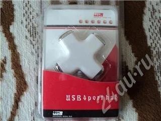 Лот: 573078. Фото: 1. USB 4 Port Hub. Картридеры