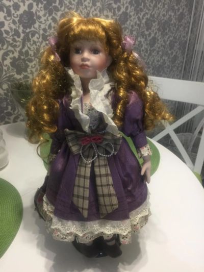 Лот: 11095940. Фото: 1. Кукла фарфоровая большая. Куклы