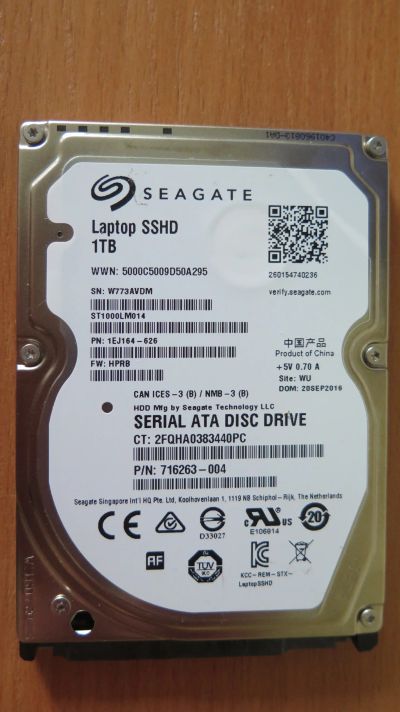 Лот: 19173490. Фото: 1. Жесткий диск Seagate Laptop SSHD... Жёсткие диски (HDD)