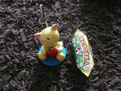 Лот: 2515075. Фото: 1. визитница кот. Фигурки, статуэтки