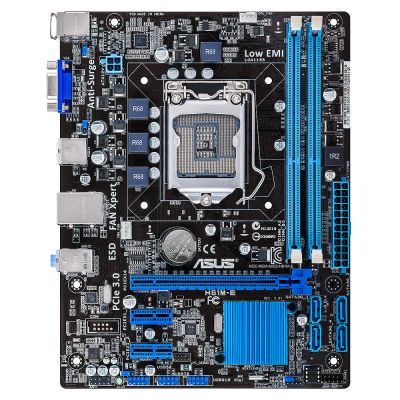 Лот: 16681404. Фото: 1. Asus H61M-E (H61 чипсет/ PCI Express... Материнские платы