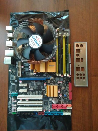 Лот: 9849814. Фото: 1. ASUS P5Q + intel Core2Duo E8400... Материнские платы