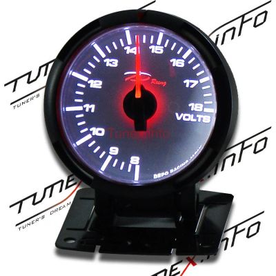 Лот: 20928842. Фото: 1. Датчик DEPO 60мм белое табло Volt... Детали тюнинга