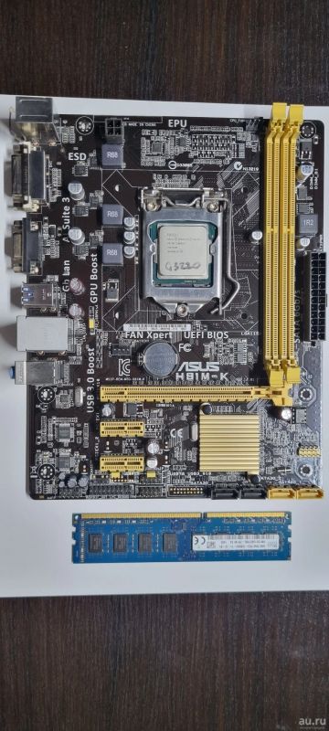 Лот: 18224994. Фото: 1. Материнская плата Asus H81M-K... Материнские платы