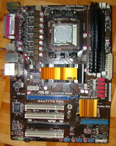 Лот: 3749233. Фото: 1. Asus M4A77TD Pro + CMI 8738-LX... Материнские платы