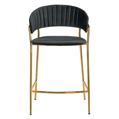 Лот: 21548217. Фото: 1. Стул полубарный Turin чёрный с... Столы, стулья, обеденные группы