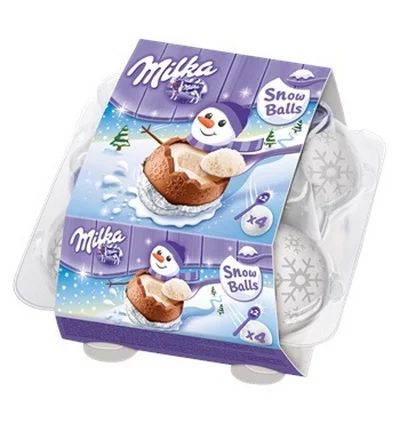 Лот: 8742851. Фото: 1. Снежные шарики Milka Snow Balls... Шоколад, конфеты