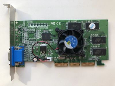 Лот: 25255754. Фото: 1. AGP 32Mb Eline GeForce 2 MX400... Видеокарты