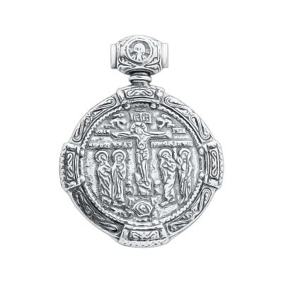 Лот: 23891545. Фото: 1. Серебряный образок с чернением. Другое (ювелирные изделия, бижутерия, часы)