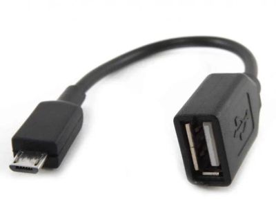 Лот: 22145868. Фото: 1. OTG шнур microUSB(M)-->USB(F... Дата-кабели, переходники