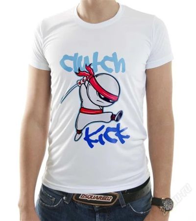 Лот: 1206189. Фото: 1. футболка с принтом "clutch! kick... Футболки, поло