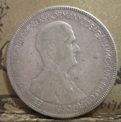 Лот: 8832940. Фото: 1. 5 пенго 1930 г.Венгрия,серебро... Европа