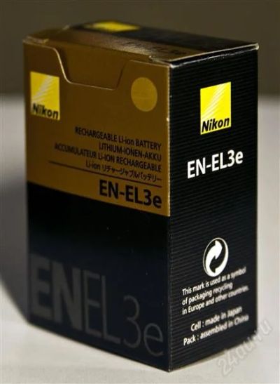 Лот: 740908. Фото: 1. аккумулятор Nikon EN-EL3e оригинал. Аккумуляторы, зарядные