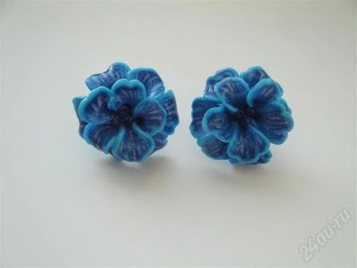 Лот: 641531. Фото: 1. Изделия из полимерной глины,гвоздики... Серьги, каффы