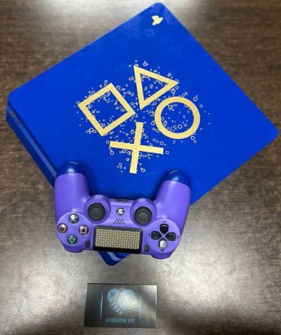 Лот: 24418630. Фото: 1. 400 игр + PlayStation 4 Slim Blue... Игровые приставки, консоли