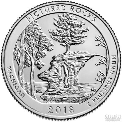 Лот: 13784657. Фото: 1. США - 25 центов 2018 года 41-й... Америка