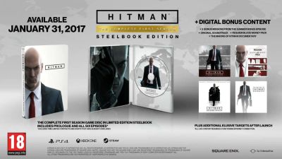 Лот: 10847614. Фото: 1. Hitman. Полный первый сезон. Steelbook... Игры для консолей