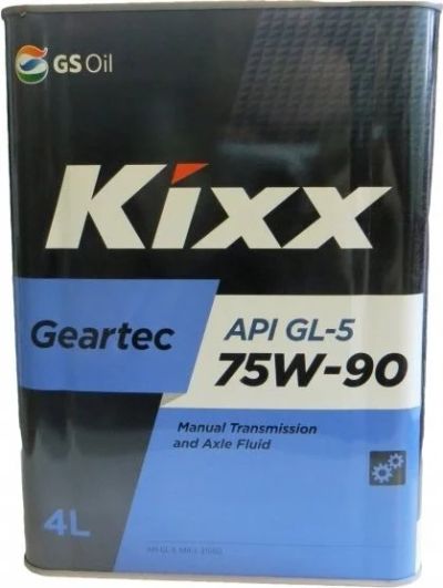 Лот: 9073447. Фото: 1. KIXX Geartec GL-5 75W-90 4L. Масла, жидкости