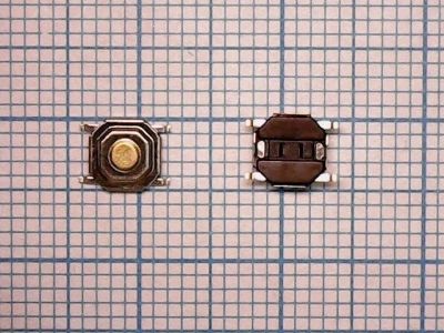 Лот: 12286911. Фото: 1. Тактовая кнопка №08 SMD вертикальная... Реле, тумблеры, переключатели