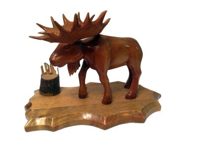 Лот: 6766036. Фото: 1. Статуэтка Лось. Фигурки, статуэтки
