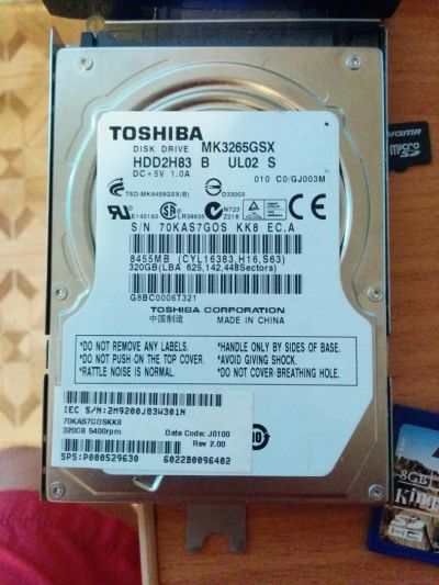 Лот: 5991988. Фото: 1. HDD Toshiba (2.5 дюйма) 320Gb... Жёсткие диски (HDD)