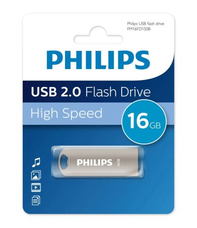 Лот: 25810224. Фото: 1. Флешка USB 16 ГБ Philips IRON... USB-флеш карты