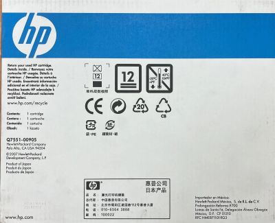 Лот: 19638091. Фото: 1. Картридж HP q7551xc оригинал. Картриджи, расходные материалы