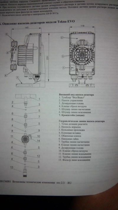 Лот: 8741729. Фото: 1. Насос дозатор tekna evo 803 АKL. Насосы циркуляционные, нагнетательные