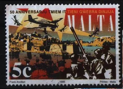 Лот: 6828442. Фото: 1. Мальта 1995г война. Марки