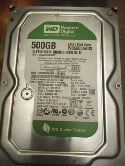 Лот: 18806214. Фото: 1. Жесткий диск 500 гб. Жёсткие диски (HDD)