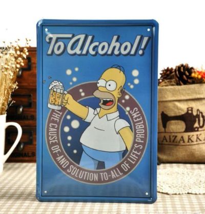 Лот: 11629442. Фото: 1. Табличка барная To Alcohol!. Другое (предметы интерьера)