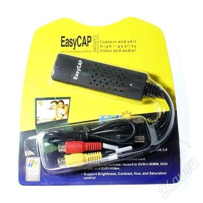 Лот: 184727. Фото: 1. Видеозахват EasyCap USB2.0. ТВ-тюнеры и карты захвата